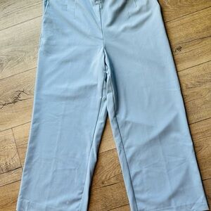 Women's Light Blue Cropped Dress Pants